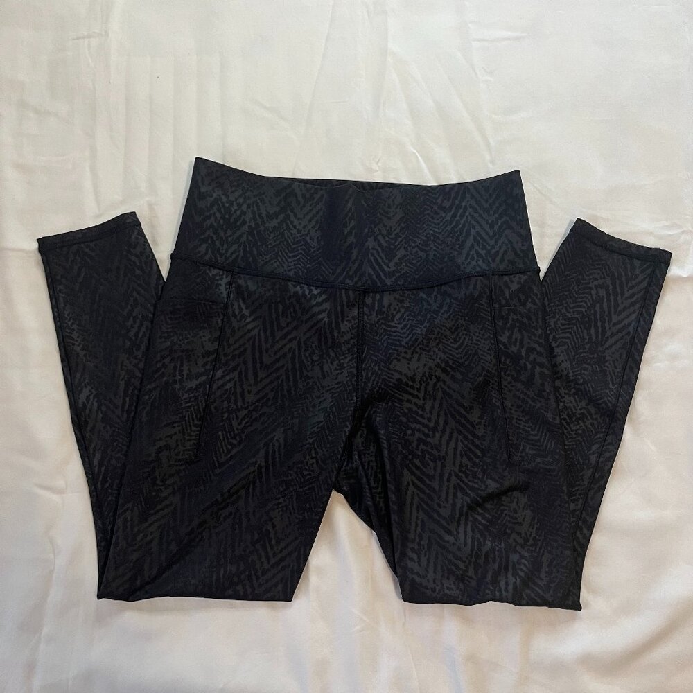 Athleta Black Textured High-Rise Leggings